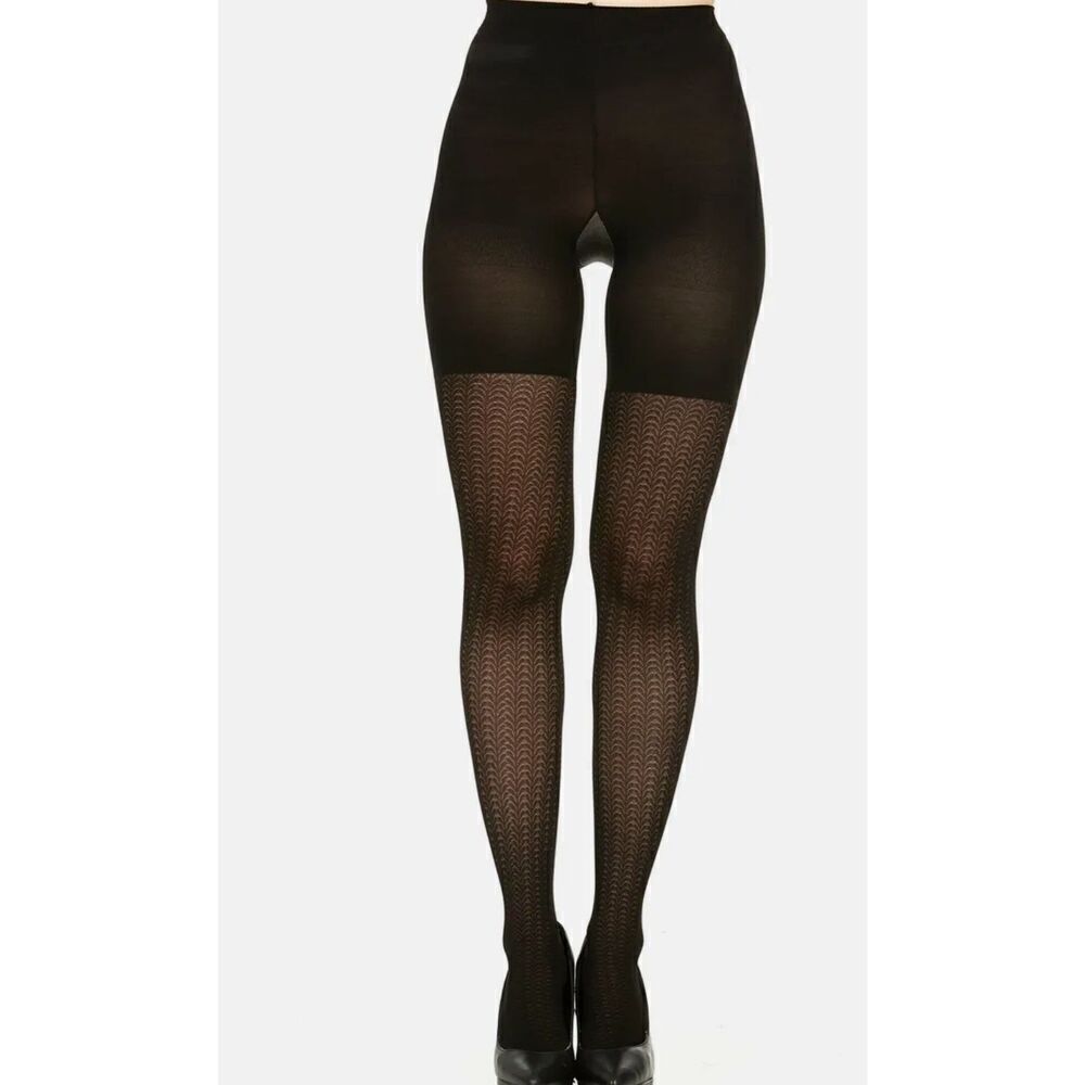 Spanx Assets Shaping Wish Bone Textured Shaping Tights Size 4